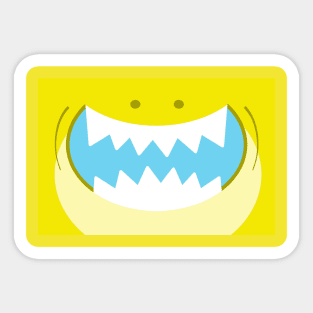 Radioactive Yellow Shark Sticker